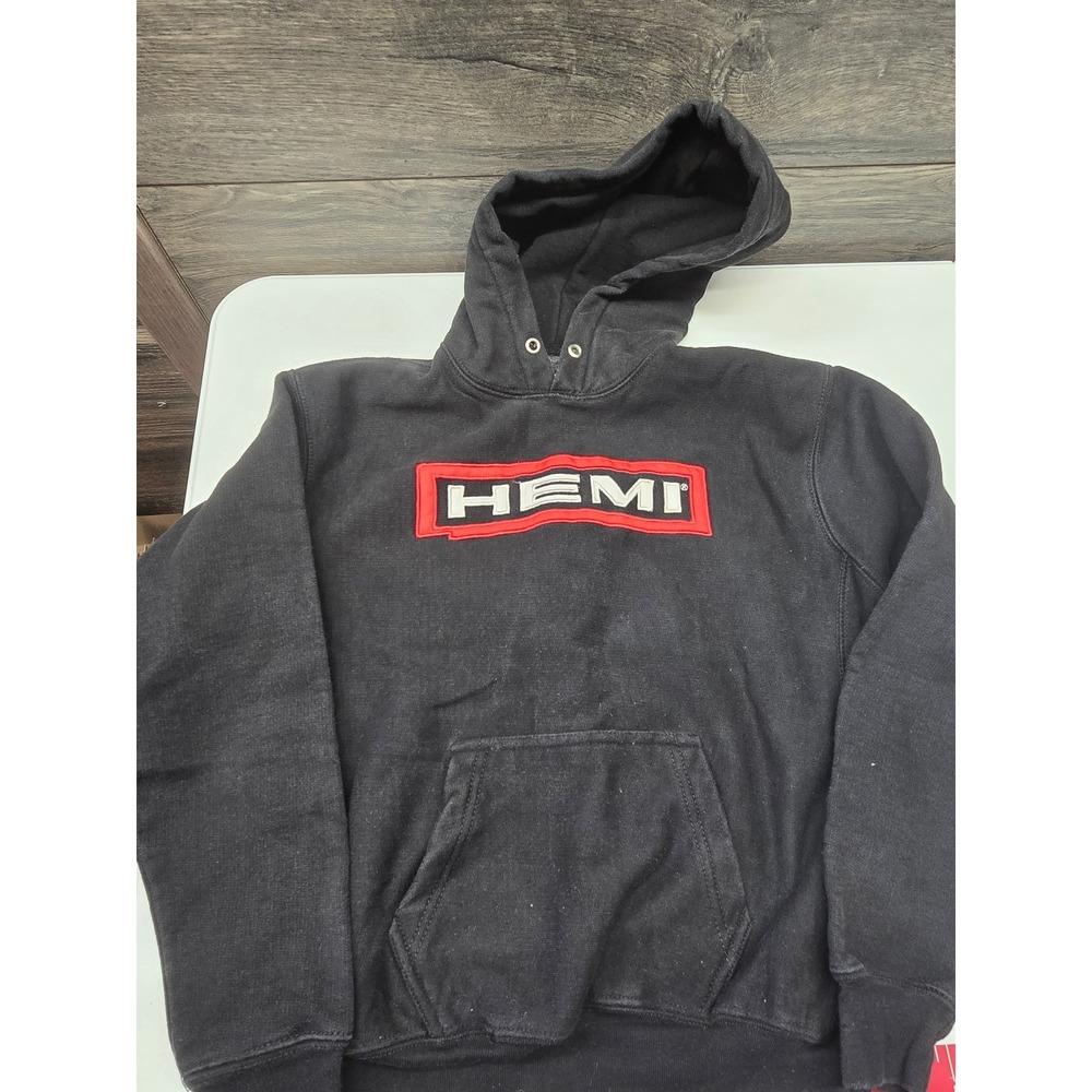Chrysler Hemi Hoodie Kids Medium 8 Black Pullover Sweatshirt Graphic‎ Logo 2006